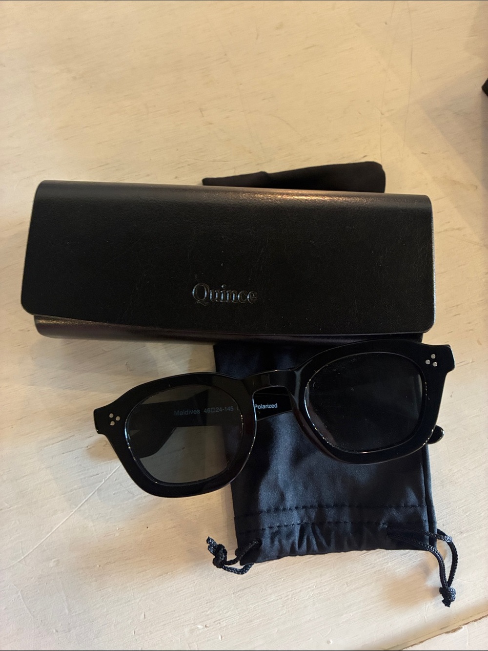 Quince Black Women's Polarized Sunglasses